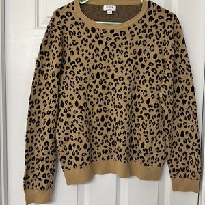 JCrew Tessie Cheetah Print Sweater